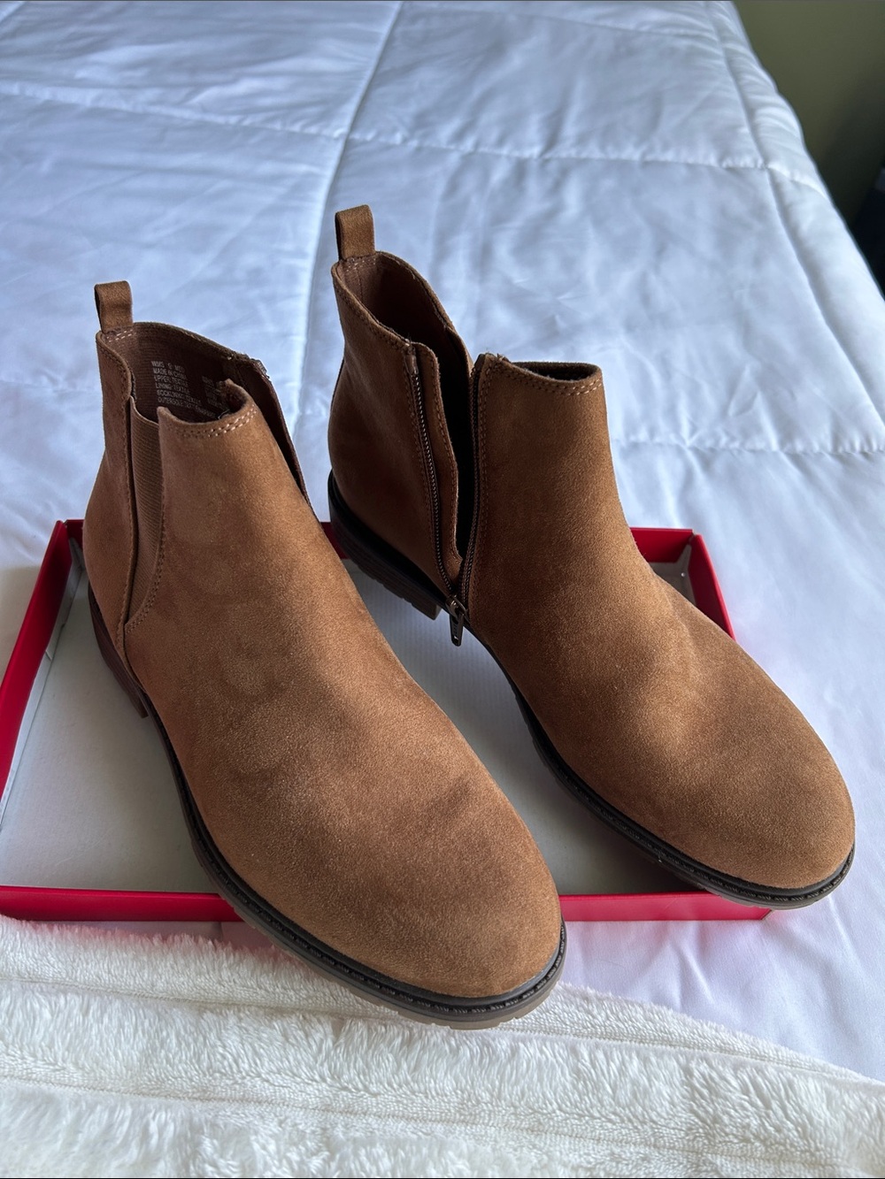 Sonoma Brown Suede Ankle Booties